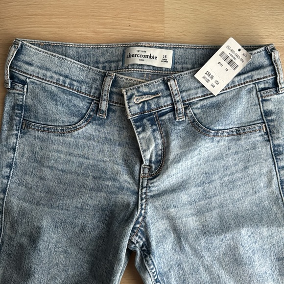 Vintage Abercrombie Girls Acid Wash Skinny Jeans 16 - Picture 3 of 4